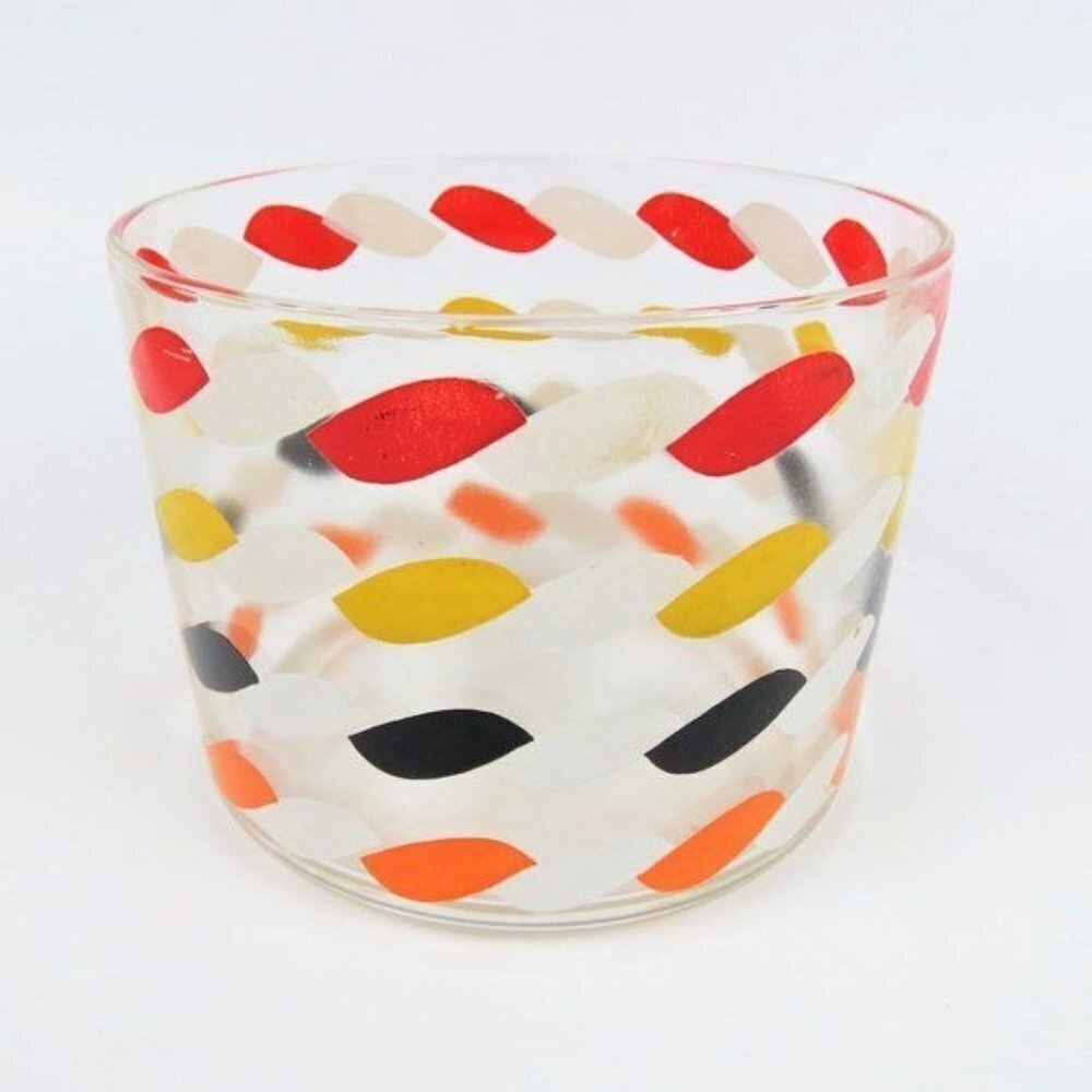 Vintage Glass Colorful Ice Bucket Barware